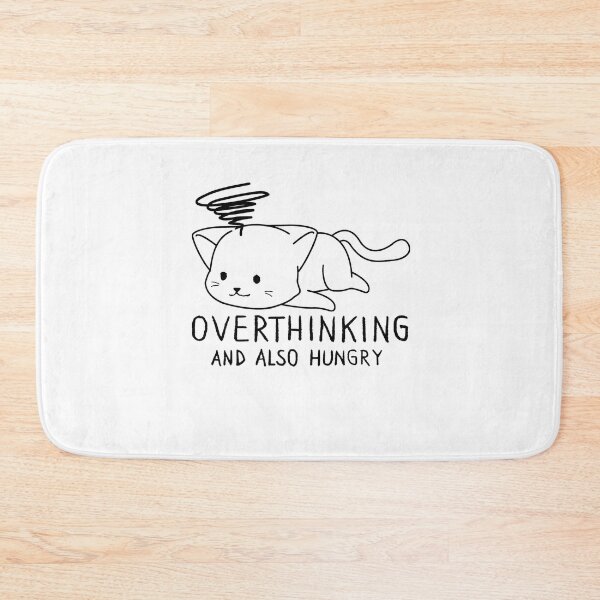 Item preview, funny cat, Overthinking And Also Hungry designed and sold by Halabe art.