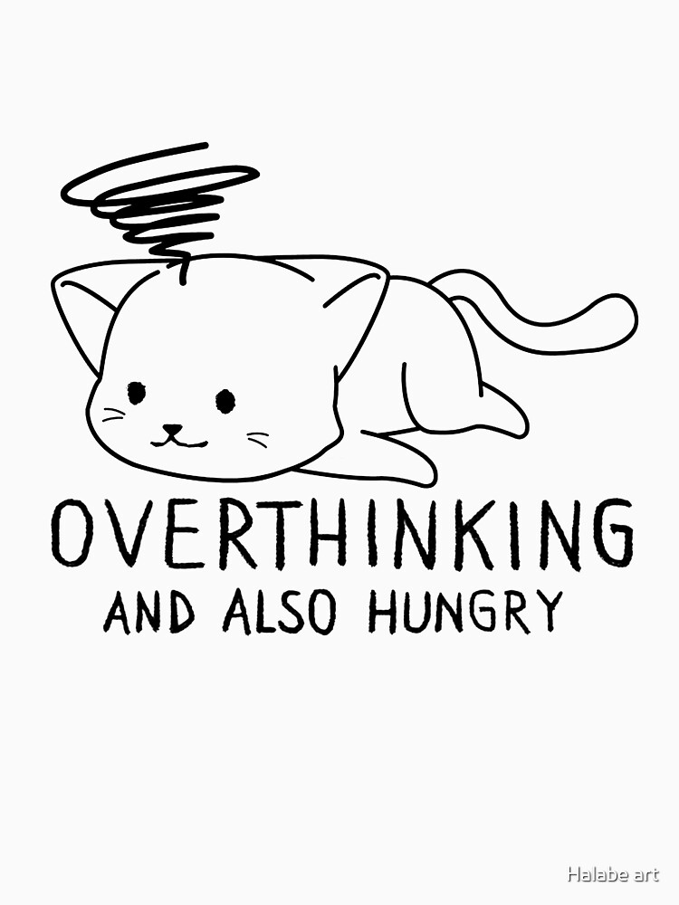 Overthinking cat t shirt best sale