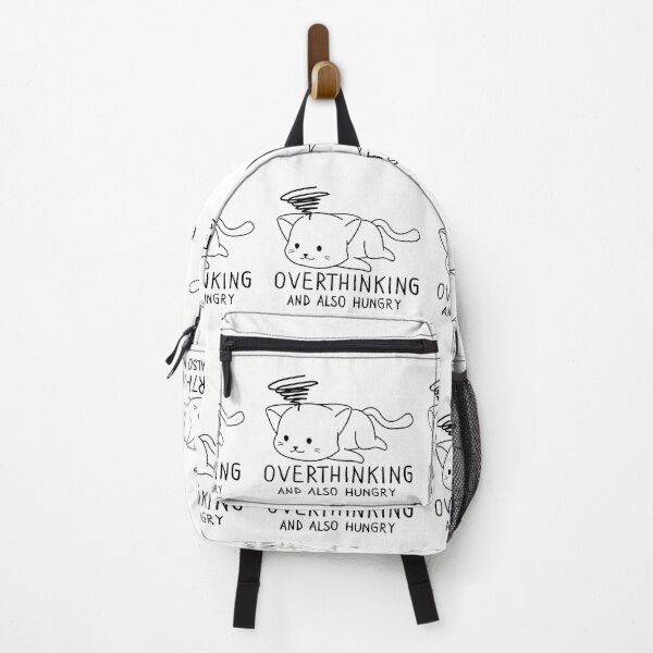 Item preview, funny cat, Overthinking And Also Hungry designed and sold by Halabe art.