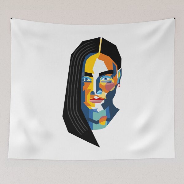 Item preview, Geometric Woman's Face designed and sold by Sfumata Illustration.