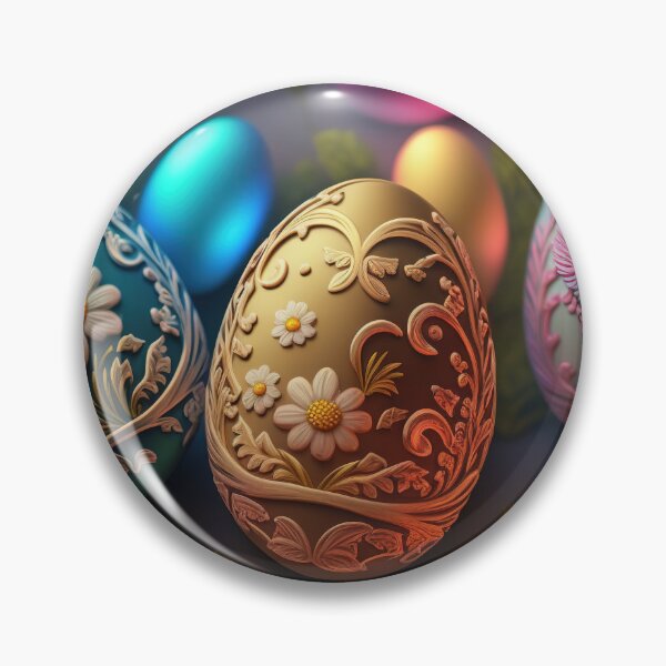 Artikelvorschau, Easter eggs with flowers pattern design, vintage colors and luminous light 1 entworfen und verkauft von jetaiart.