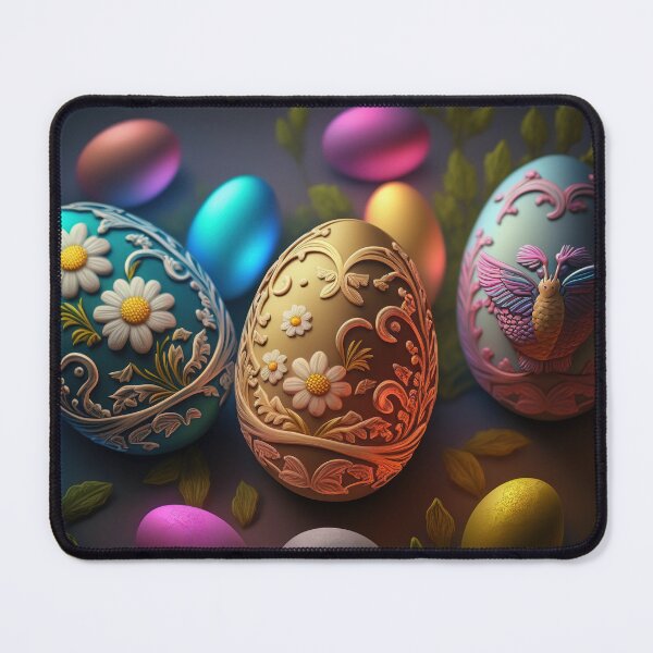 Artikelvorschau, Easter eggs with flowers pattern design, vintage colors and luminous light 1 entworfen und verkauft von jetaiart.