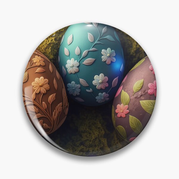 Artikelvorschau, Easter eggs with flowers pattern design, vintage colors and luminous light 2 entworfen und verkauft von jetaiart.
