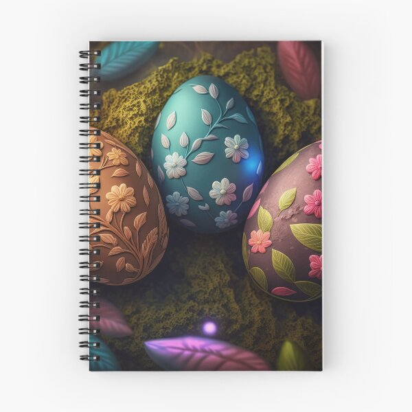 Item preview, Easter eggs with flowers pattern design, vintage colors and luminous light 2 designed and sold by jetaiart.