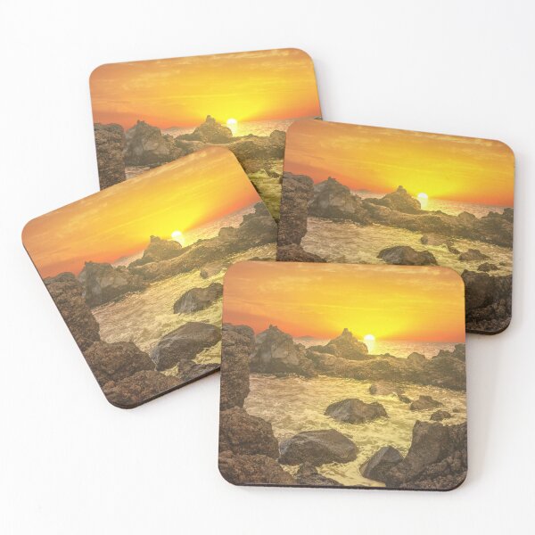 Item preview, Rocky Pool by the Ocean in Azores at Sunset designed and sold by jrtwynam.