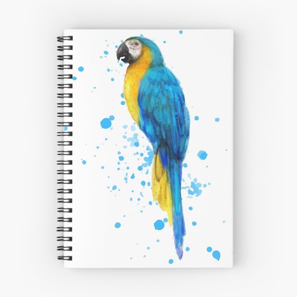 Item preview, Watercolor Blue and Gold Macaw designed and sold by Makanahele.