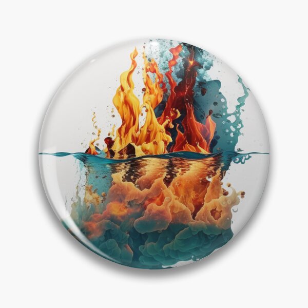 Item preview, Colorful fire under the water designed and sold by mybestpicture.