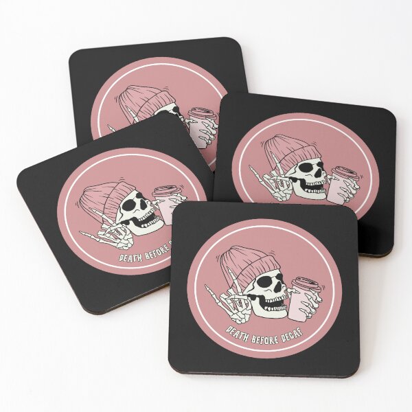 Item preview, Death Before Decaf Skull designed and sold by BluenoseArt.