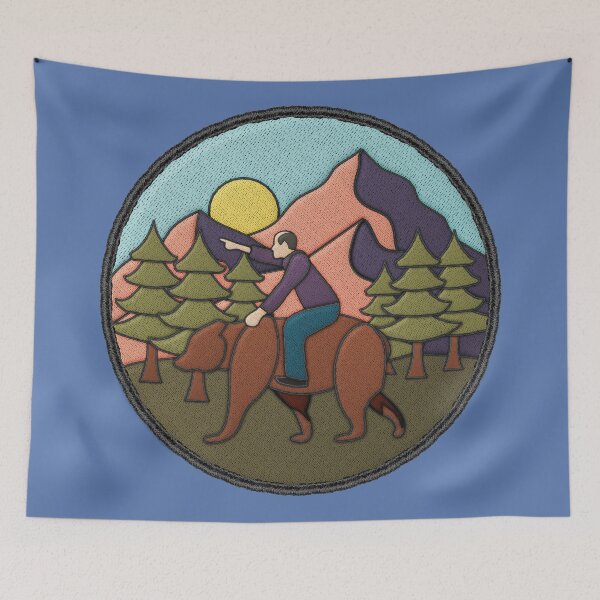 Item preview, Midlife Marv Bear Riding Merit Badge designed and sold by jephwho.
