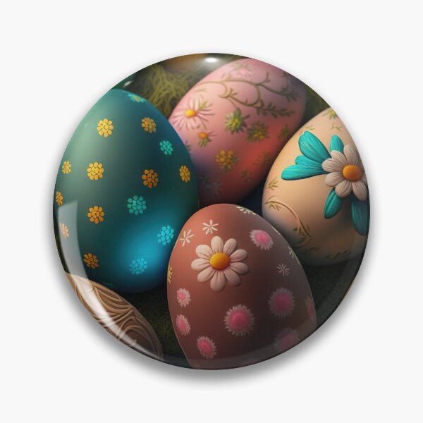 Artikelvorschau, Easter eggs with flowers pattern design, vintage colors and luminous light 4 entworfen und verkauft von jetaiart.