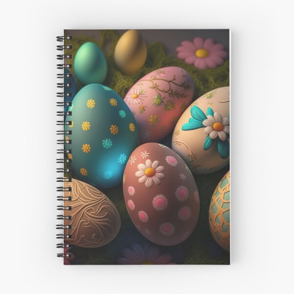 Item preview, Easter eggs with flowers pattern design, vintage colors and luminous light 4 designed and sold by jetaiart.