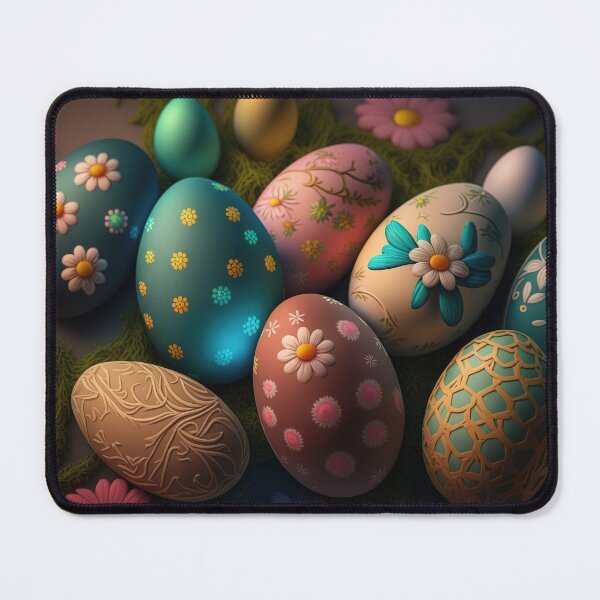 Artikelvorschau, Easter eggs with flowers pattern design, vintage colors and luminous light 4 entworfen und verkauft von jetaiart.