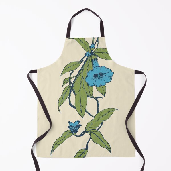 Item preview, vintage botanical garden-blue blooming flower designed and sold by UnaWu533.