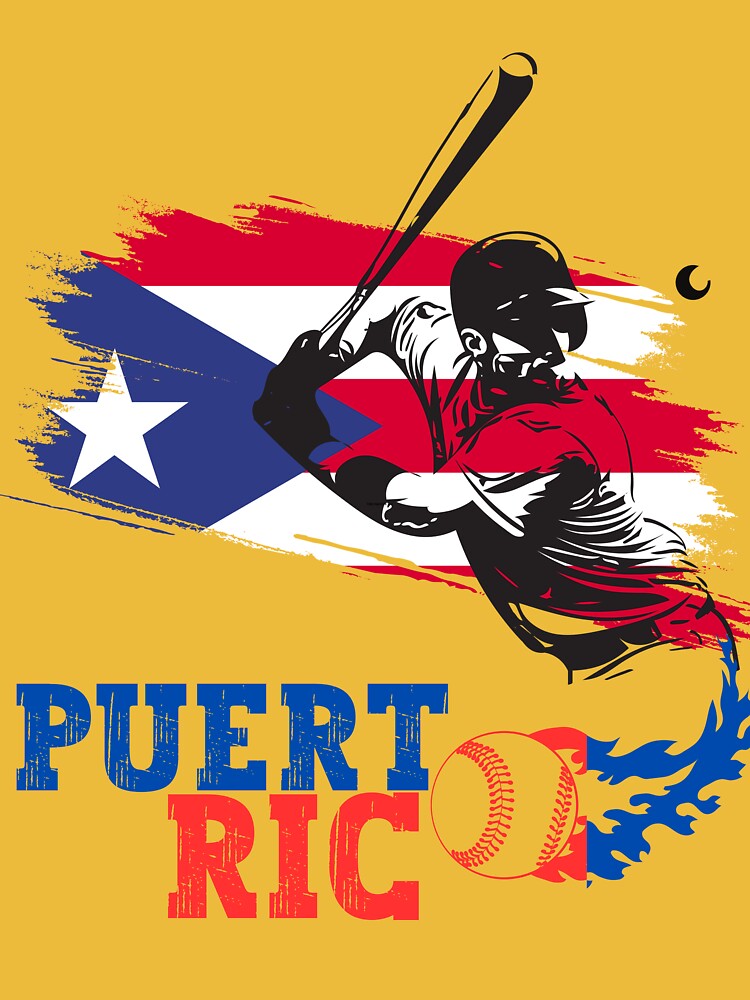 Puerto Rican Baseball Player Puerto Rico Flag Baseball Fans Shirt