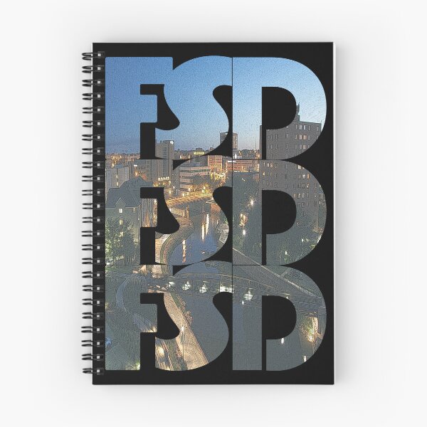 Item preview, Sioux Falls, South Dakota FSD Dusk Cityscape Repeating Pattern designed and sold by CrabbyLobster.