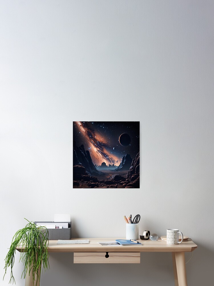 Cosmic Wonder - Colorful Planet in Space Art Print