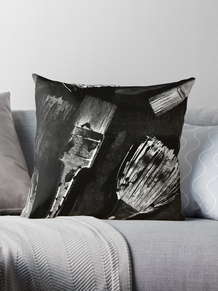 XOXO Brush Strokes Distress Throw Pillow