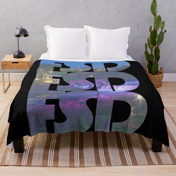 Item preview, Sioux Falls, South Dakota FSD Night Cityscape Repeating Pattern designed and sold by CrabbyLobster.