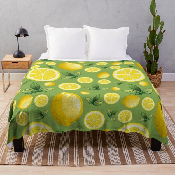 Aperçu de l'œuvre Motif de surface sans couture citron et citron vert créée et vendue par PBJArt.
