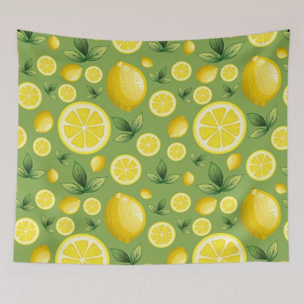 Aperçu de l'œuvre Motif de surface sans couture citron et citron vert créée et vendue par PBJArt.