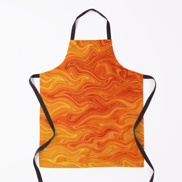 Item preview, color combination orange wavey dresses designed and sold by Cici-Chan.
