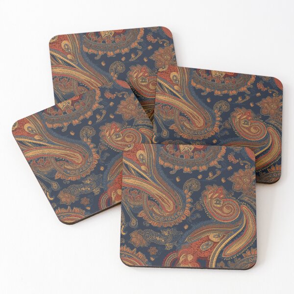 Item preview, Blue Paisley Brocade Print designed and sold by Rasendyll.