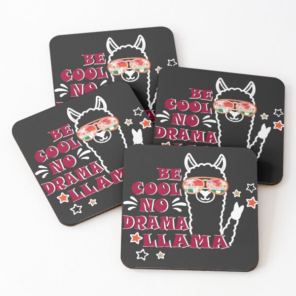 Item preview, Be Cool No Drama LLama white designed and sold by Willem Horinga.