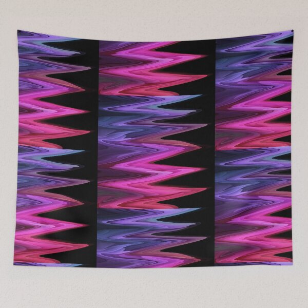 Item preview, color combination zig zag purple dresses designed and sold by Cici-Chan.