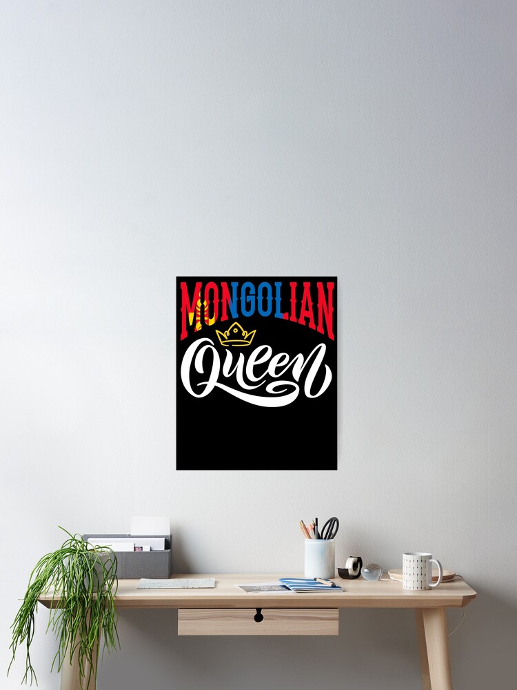 Thumbnail 2 von 3, Poster, Mongolian Mongolia Mongolian Flag Quote designt und verkauft von ShopTheStyle.