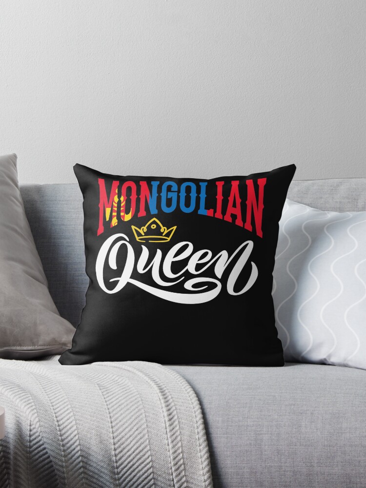 Aperçu 1 sur 4. Coussin avec l'œuvre Mongolian Mongolia Mongolian Flag Quote créée et vendue par ShopTheStyle.
