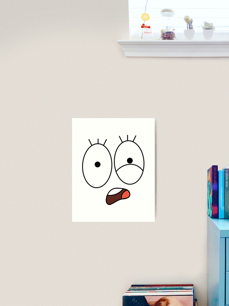 Scared Woman Expression Face  Art Print for Sale by DFLC Prints