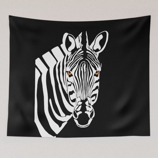 Item preview, Black and White Zebra Face  designed and sold by Sfumata Illustration.