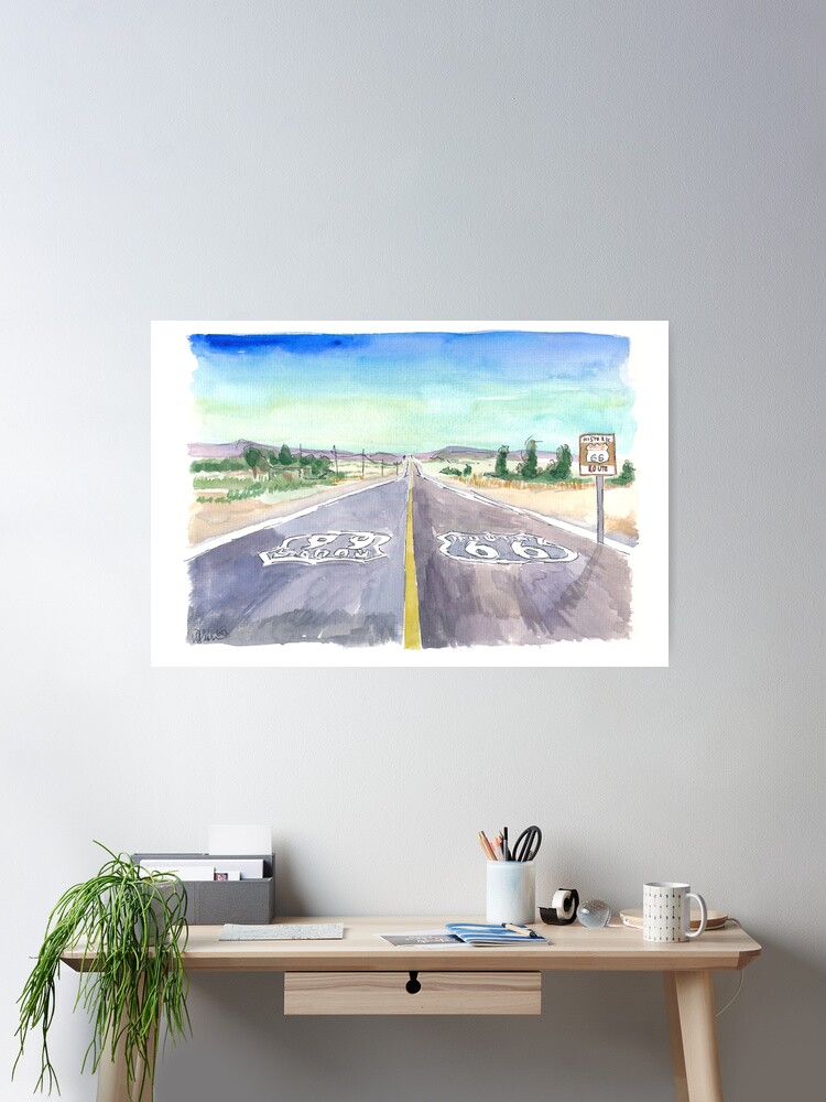Thumbnail 2 of 3, Poster, Road Trip on Historic Route 66 Scenic Drive designed and sold by artshop77.
