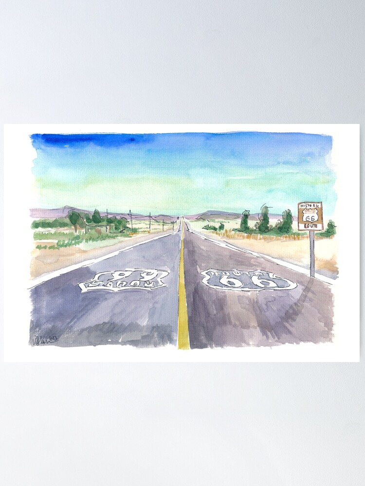 Thumbnail 1 of 3, Poster, Road Trip on Historic Route 66 Scenic Drive designed and sold by artshop77.