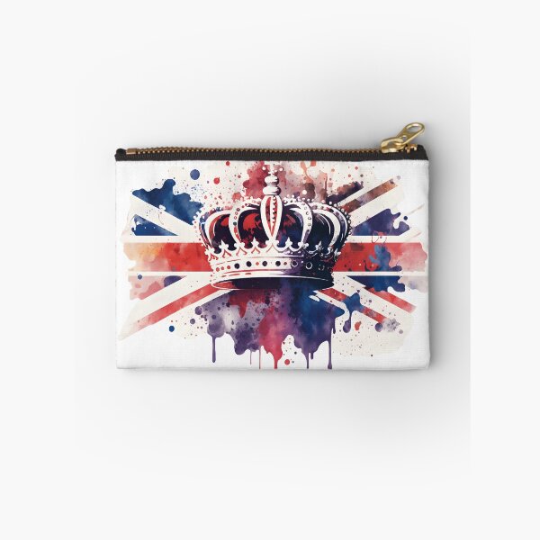 Item preview, UK Royal Crown on Great Britain flag background designed and sold by dvoevnore.