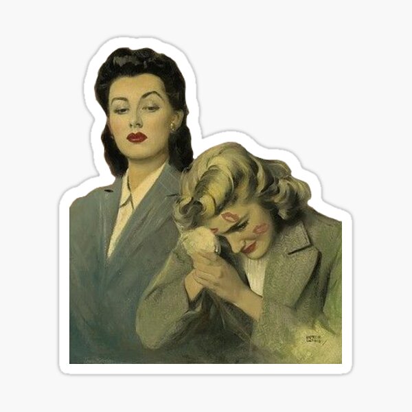 Vintage Lesbian Porn From The 1800s - Vintage Lesbians Stickers for Sale | Redbubble