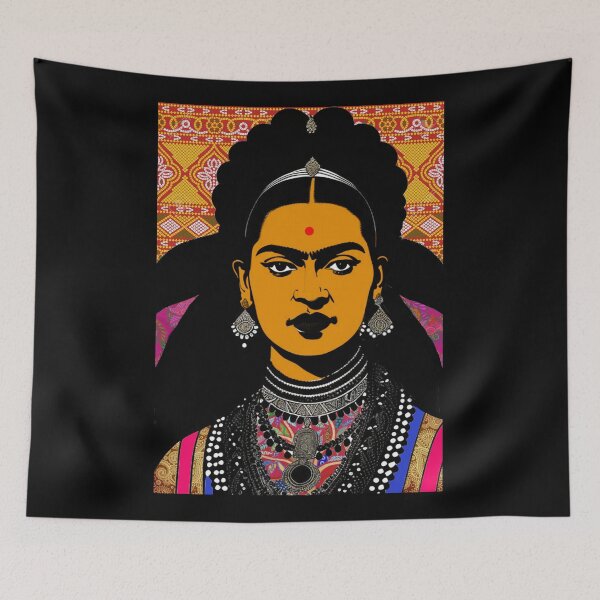 Item preview, Frida Kahlo as Indian Princess designed and sold by KALEIDOSCOPE UK.
