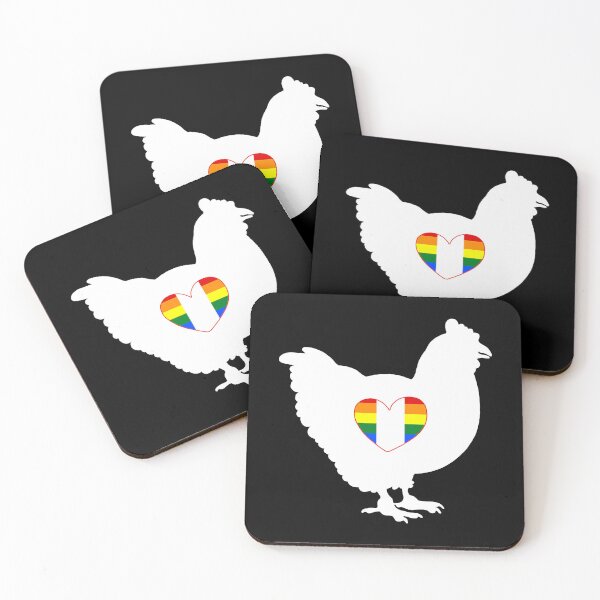 Item preview, Chicken Lover - LGBTQ Canada Gay Flag Heart 03 designed and sold by Puddmuppy.