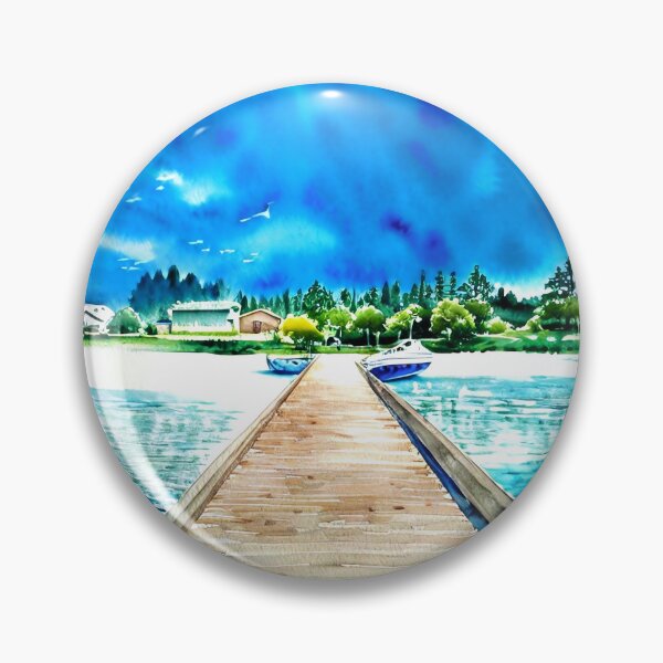Item preview, Watercolor painting of beautiful beach designed and sold by Nakumis-shop.