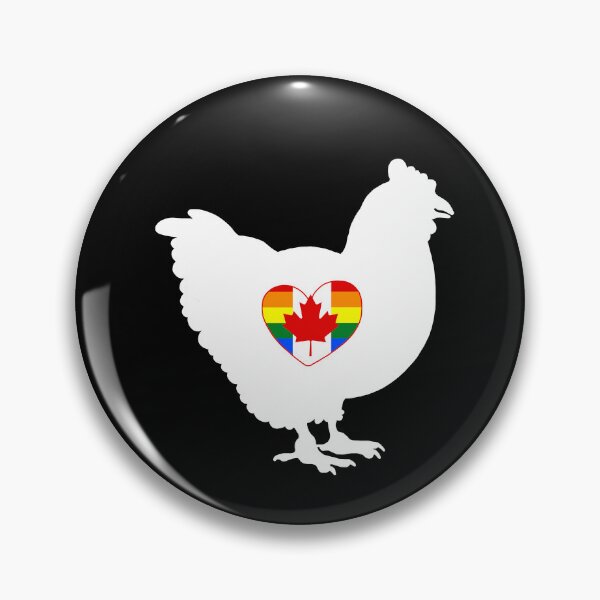 Item preview, Chicken Lover - LGBTQ Canada Gay Flag Heart 03 b designed and sold by Puddmuppy.