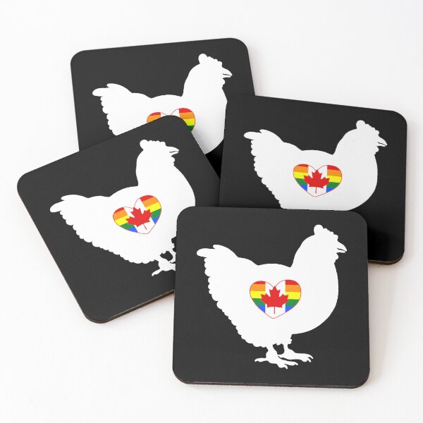 Item preview, Chicken Lover - LGBTQ Canada Gay Flag Heart 03 b designed and sold by Puddmuppy.