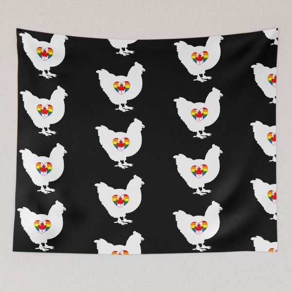 Item preview, Chicken Lover - LGBTQ Canada Gay Flag Heart 03 b designed and sold by Puddmuppy.