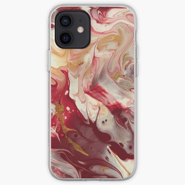Garnet & Gold Pour iPhone Soft Case