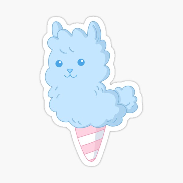 Item preview, Blue Cotton Candy Llama designed and sold by BooTheOnionRing.
