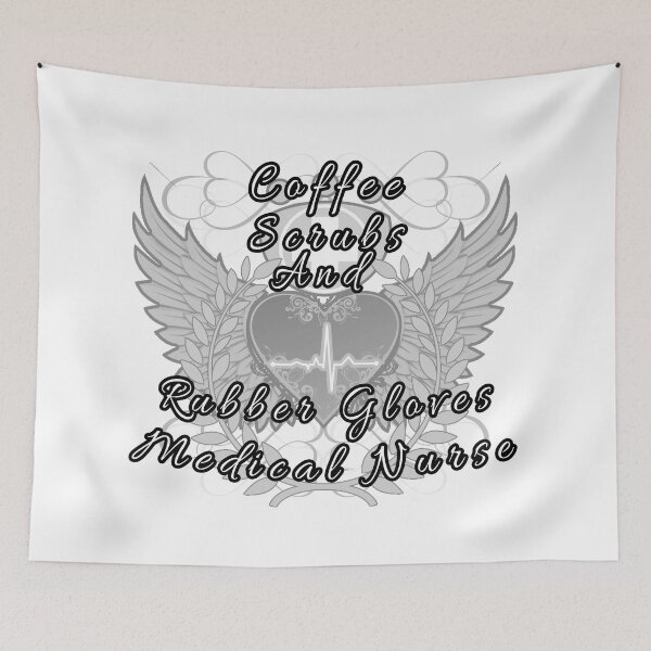 Item preview, Coffee Scrubs And Rubber Gloves Medical Nurse designed and sold by A-T-H.