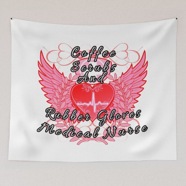 Item preview, Coffee Scrubs And Rubber Gloves Medical Nurse designed and sold by A-T-H.