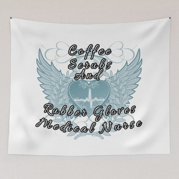 Item preview, Coffee Scrubs And Rubber Gloves Medical Nurse designed and sold by A-T-H.
