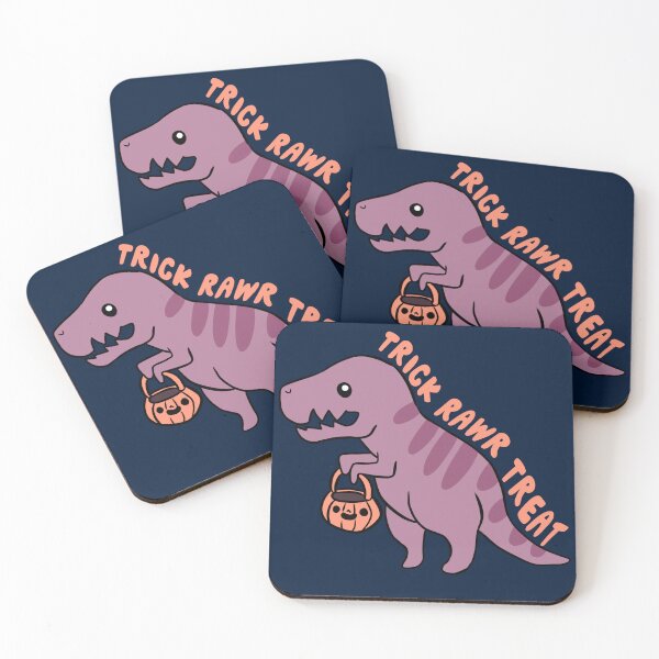 Item preview, Trick rawr treat t rex cute and funny dinosaurs ready for halloween  designed and sold by Yarafantasyart.