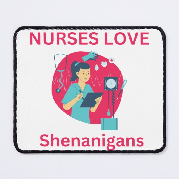 Item preview, Nurses Love Shenanigans Cyan designed and sold by funkyfreshfinds.