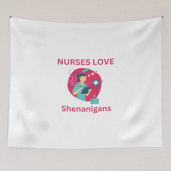 Item preview, Nurses Love Shenanigans Cyan designed and sold by funkyfreshfinds.